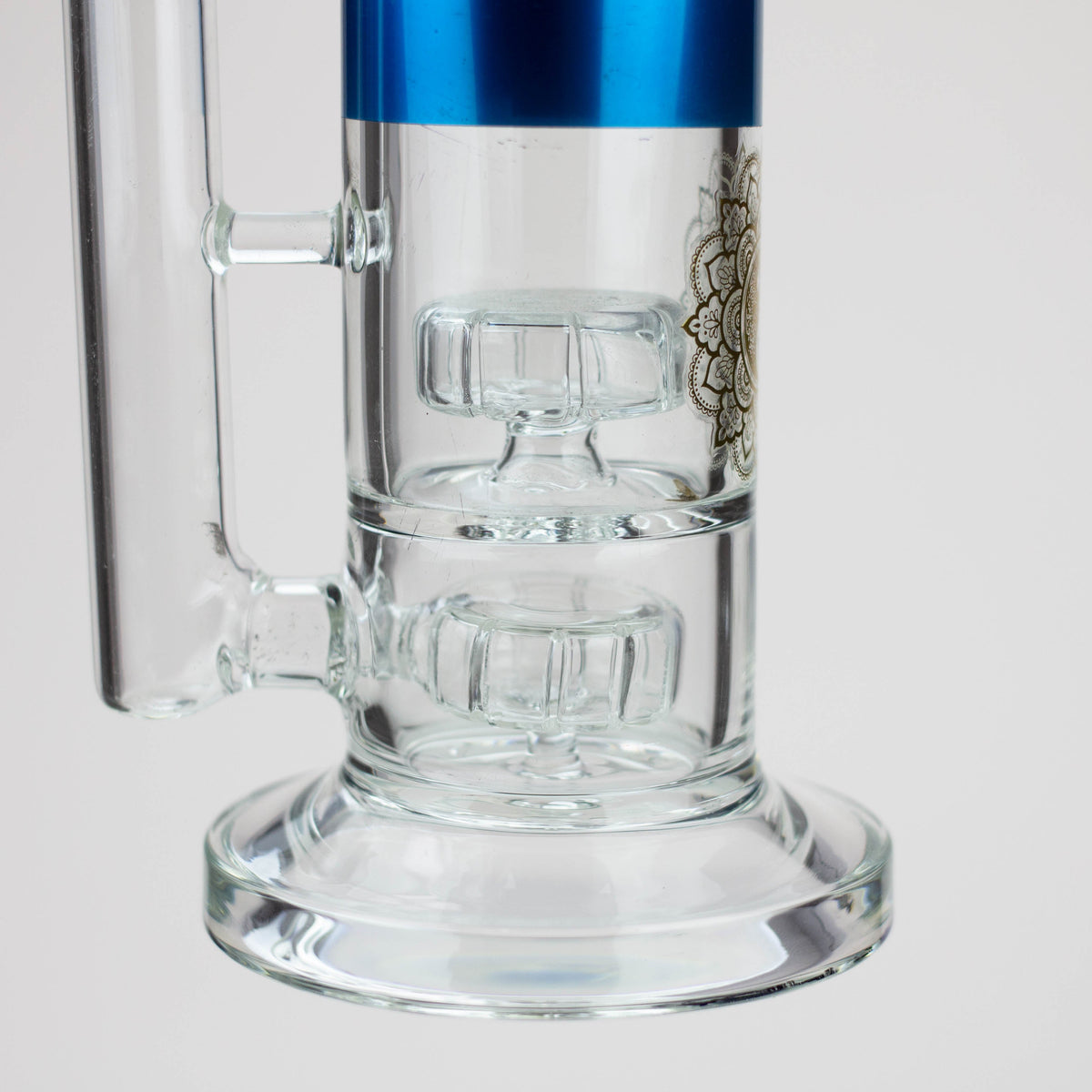 Thick Base of the AQUA 12 inch Dual Barrel Diffuser Bong & Dab Rig Hybrid