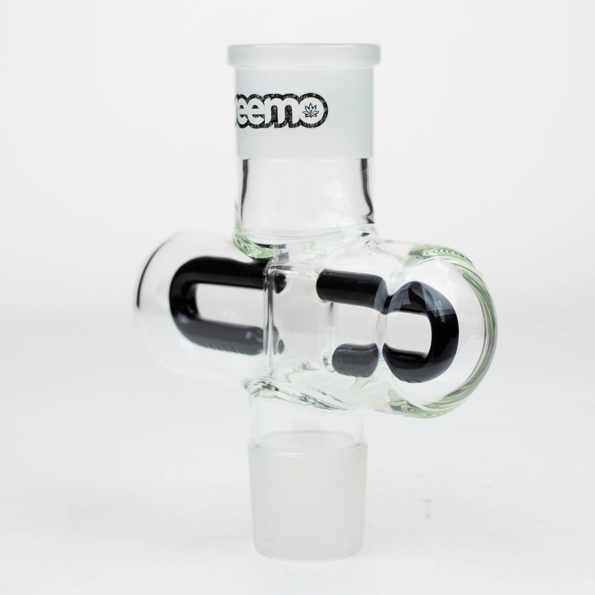 Preemo 6" Double Sided Inline Black Percolator Middle For Bong Side View