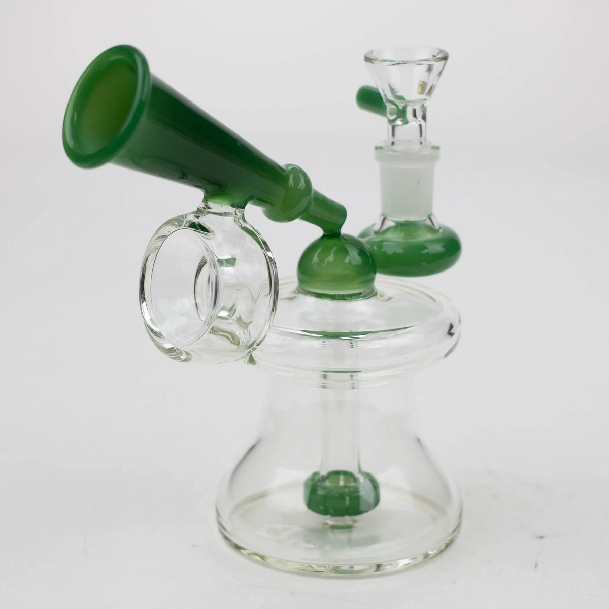 NG - 6.5 inch Megaphone Showerhead Perc Bubbler Bong Side View