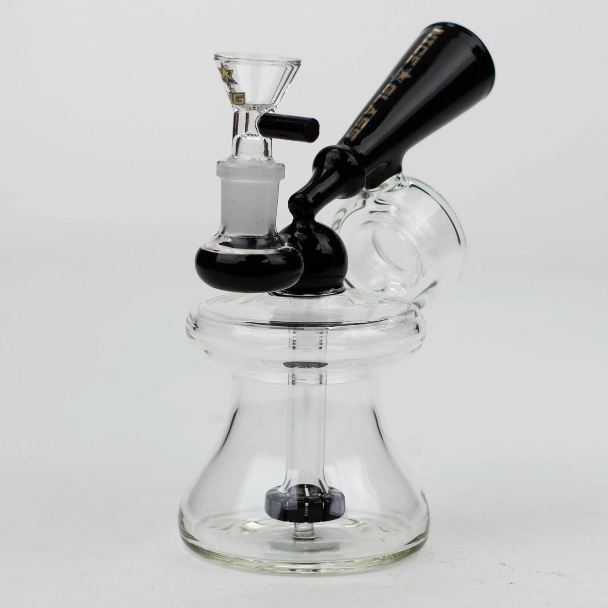 NG - 6.5 inch Megaphone Showerhead Perc Bubbler in Black