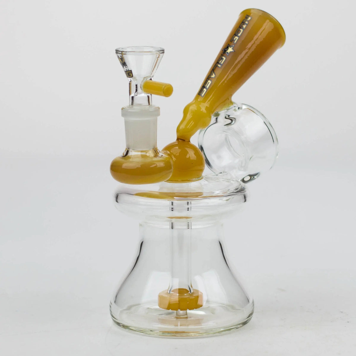 NG - 6.5 inch Megaphone Showerhead Perc Bubbler in Orange