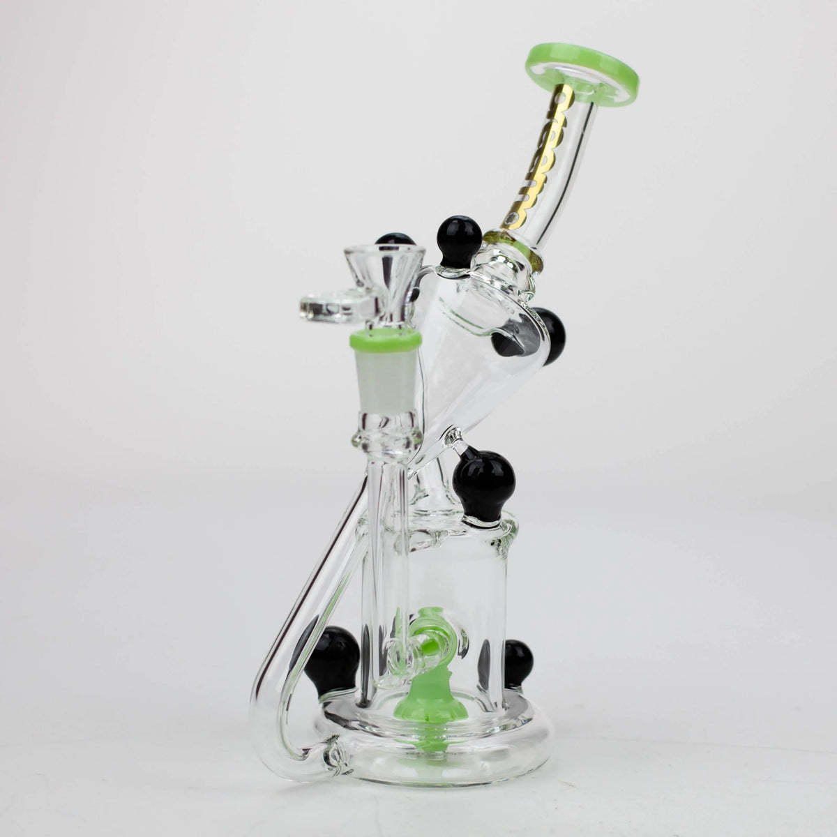 Preemo - 9 inch Recycler Bong With Showerhead Percolator in Green