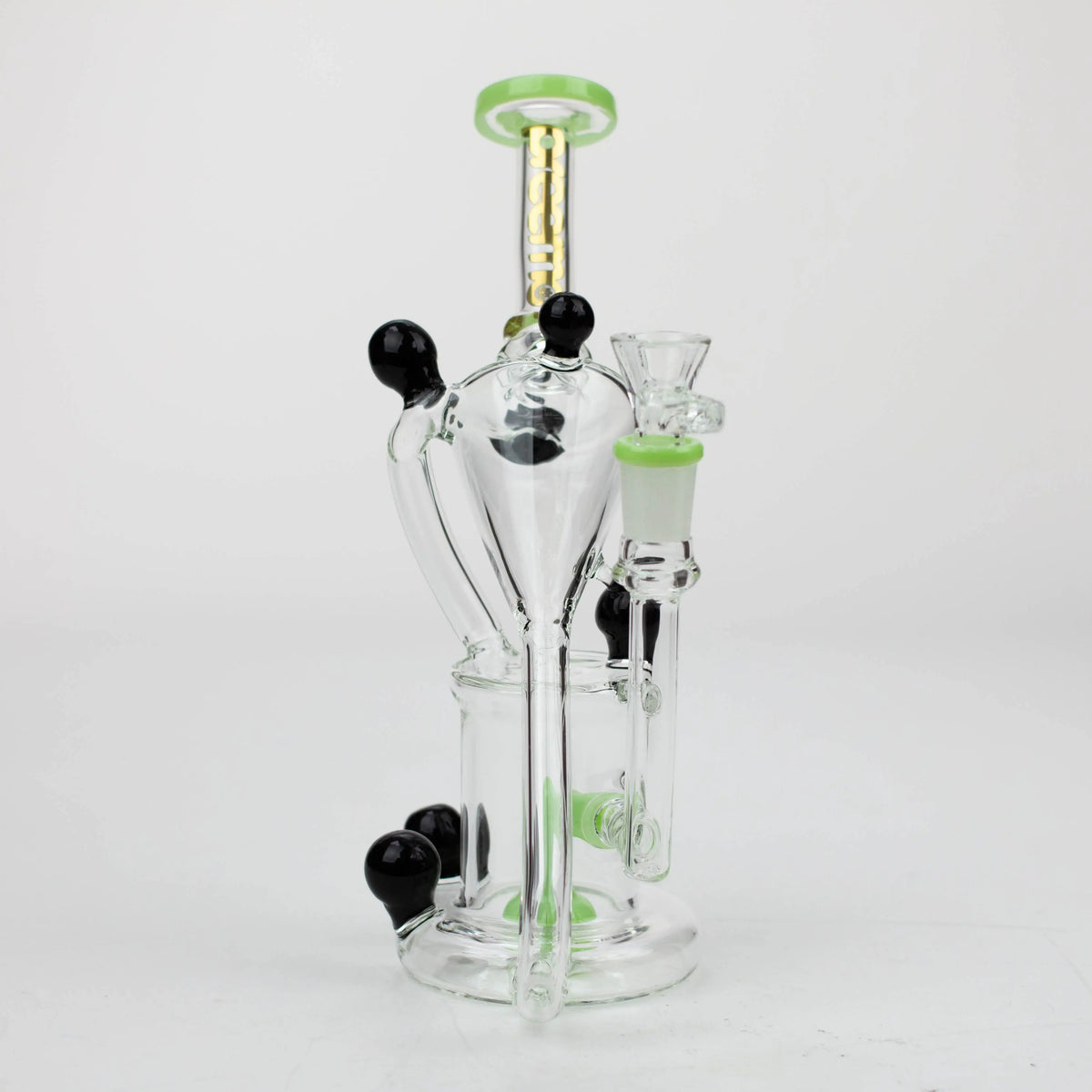 Preemo - 9 inch Perc Recycler Bong In Green