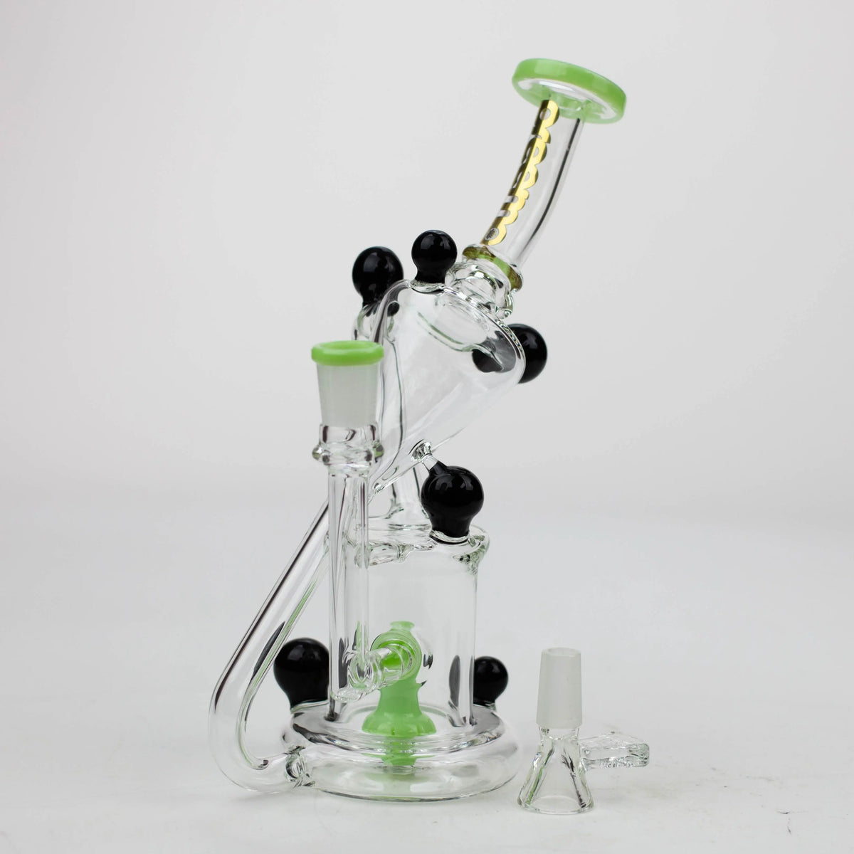 Full View of the Preemo - 9 inch Recycler Perc Bong