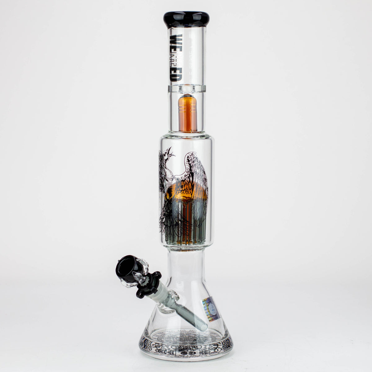 WENEED 18 inch Tree Percolator Beaker Bong Amber Side View