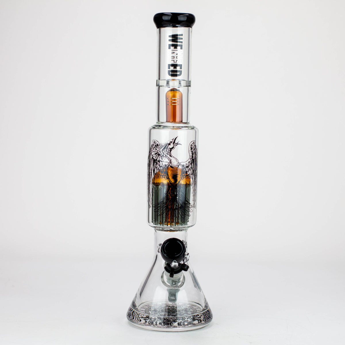 WENEED 18" Tree Percolator Beaker Bong - Amber Front View