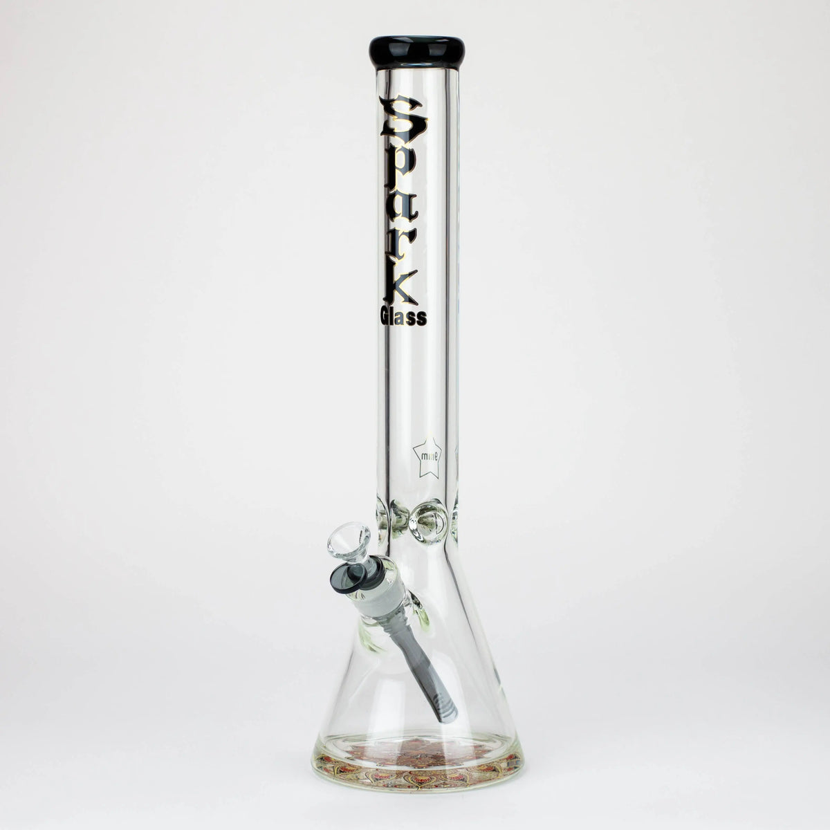 Spark 18" Classic Black Glass Beaker Bong