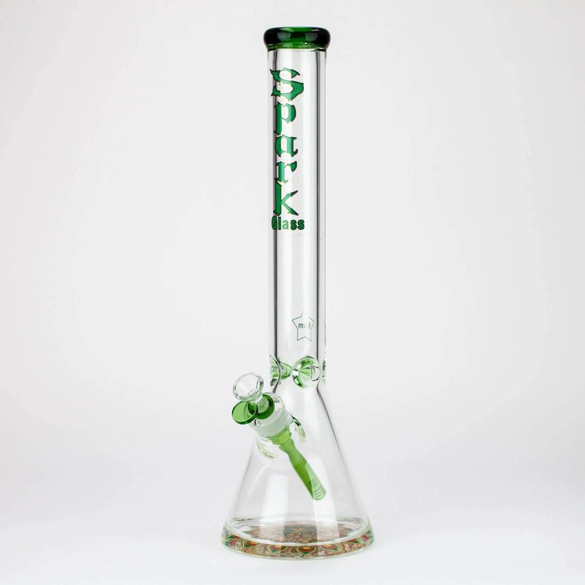 Spark 18" Classic Green Glass Beaker Bong