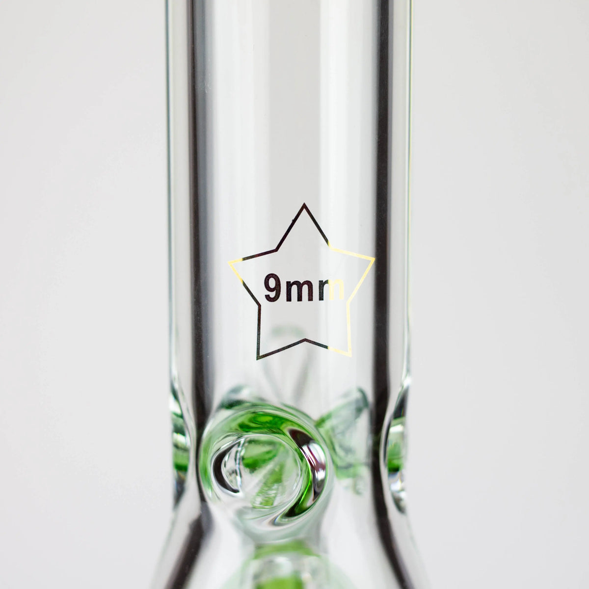 Spark 18" Classic Green Glass Beaker Bong 9mm thick