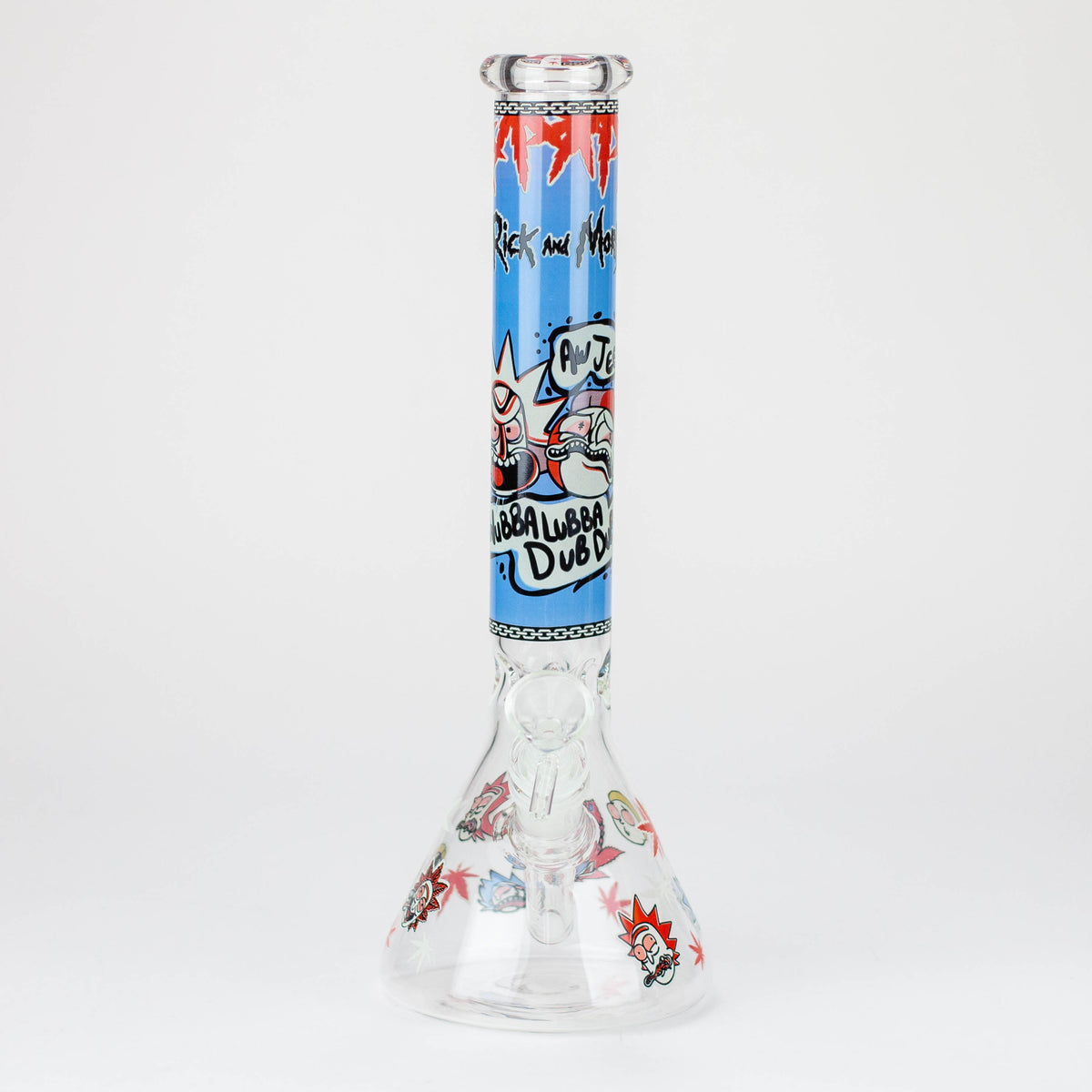 Rick And Morty Glass Beaker Bong  Blue