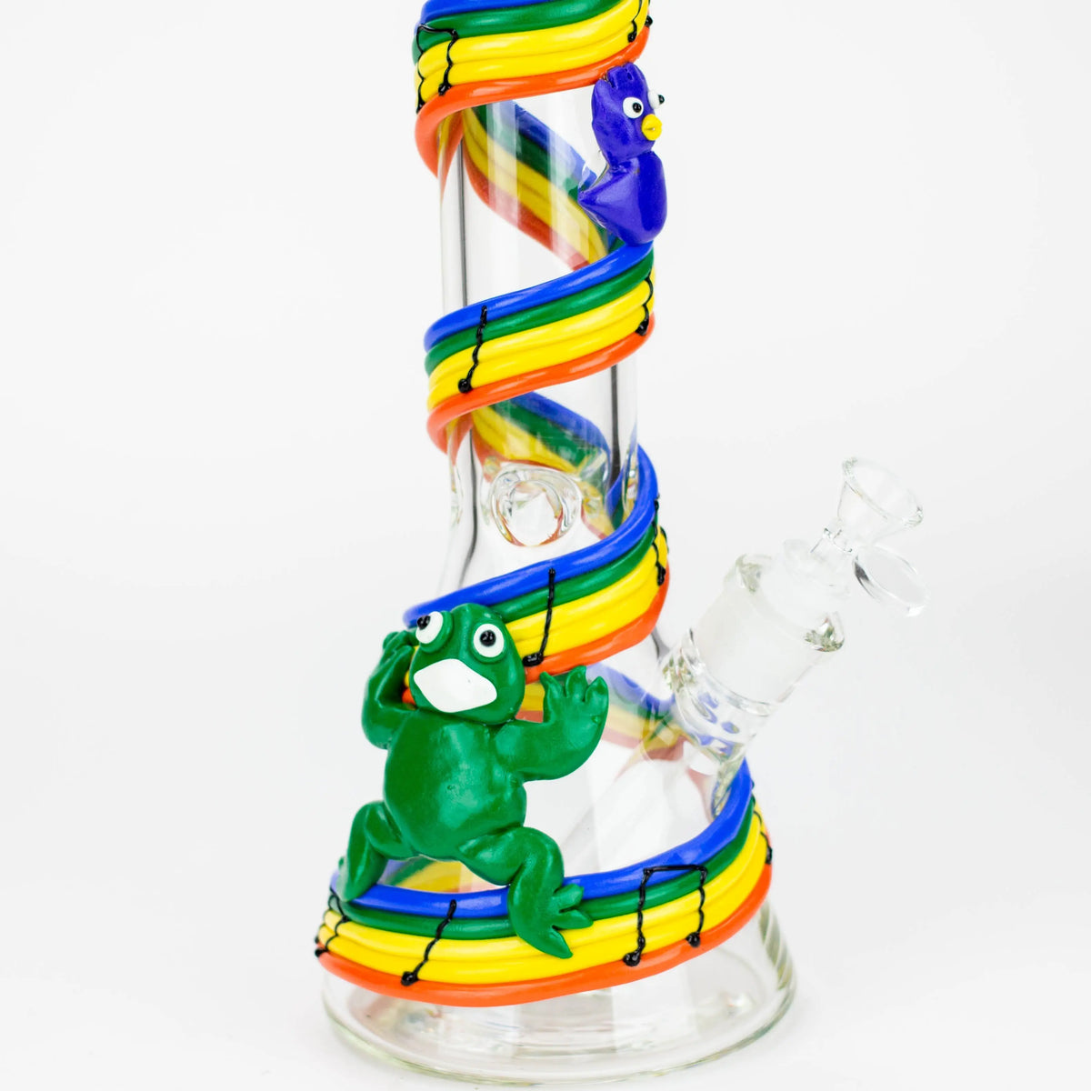 14" Resin 3D Glow in the dark artwork 7mm glass beaker water bong [GB208]_18