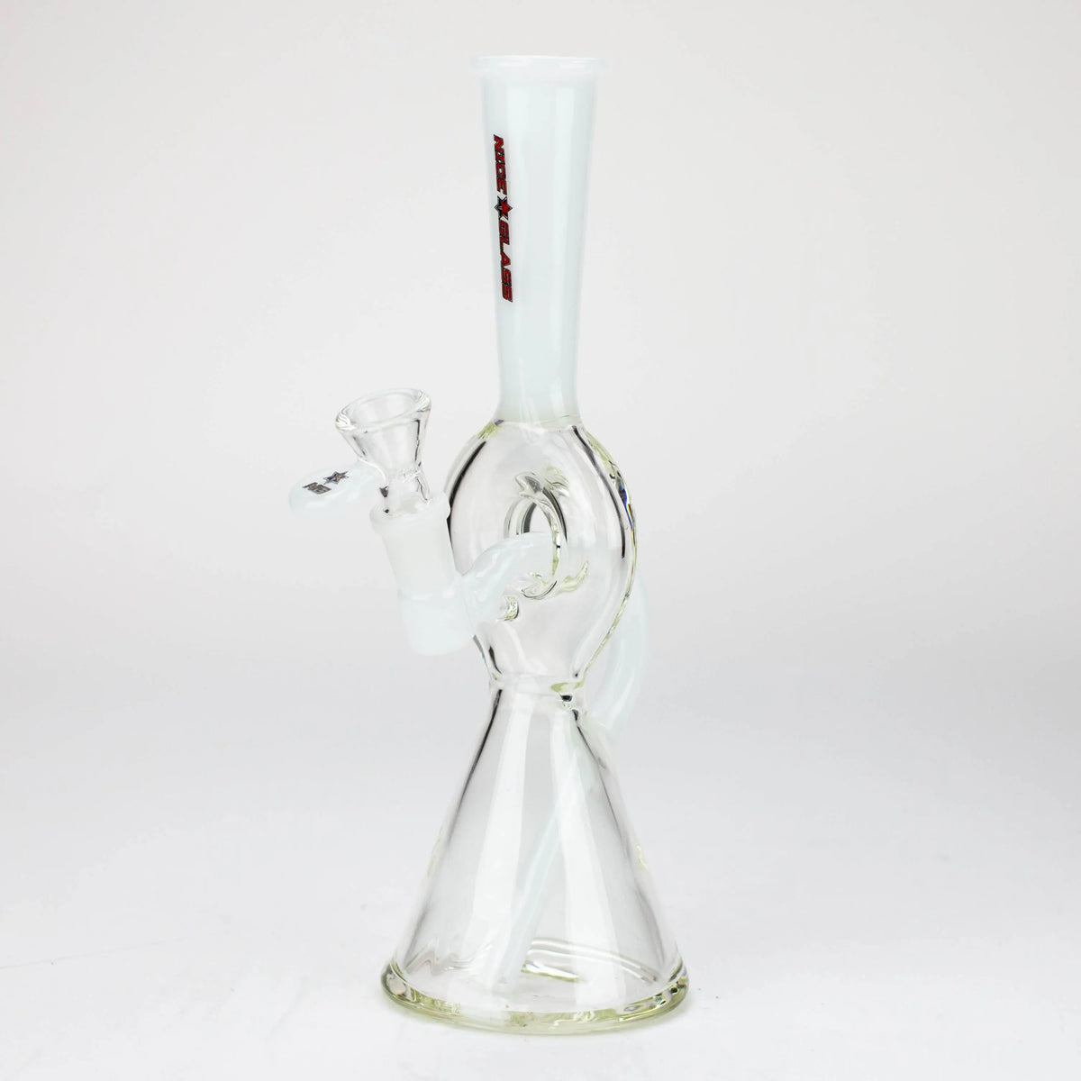 Nice Glass™ | 10 inch Reverse Stem Bong in White