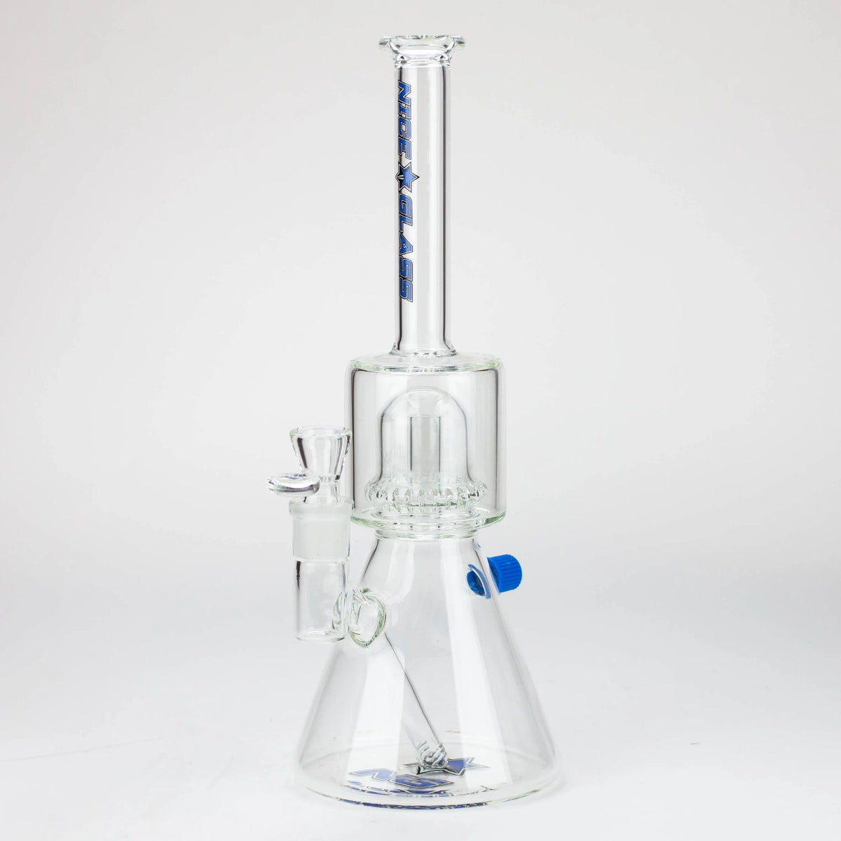 NG-14 inch Easy Clean Dome Perc Beaker bong blue