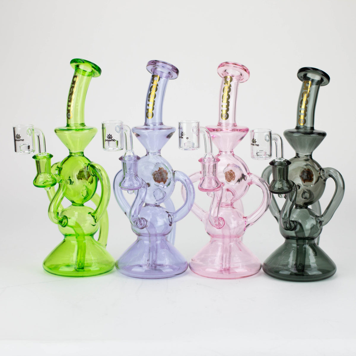 Preemo - 11 inch 3-Arm Implosion Marble Recycler Dab Rig