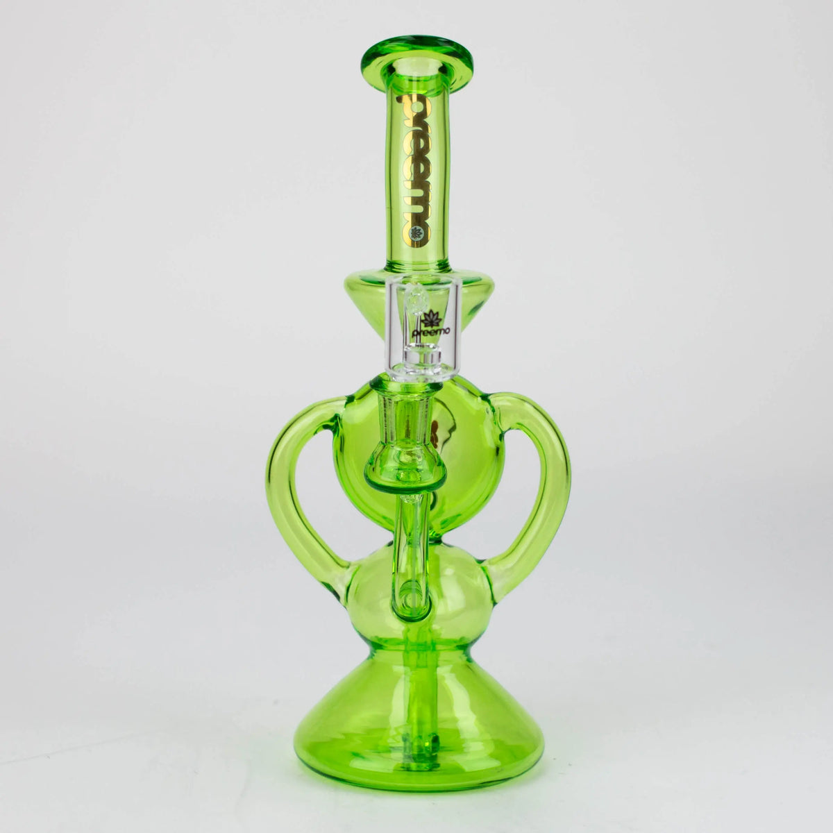 Front View of the 11 inch preemo recycler dab rig with percolator