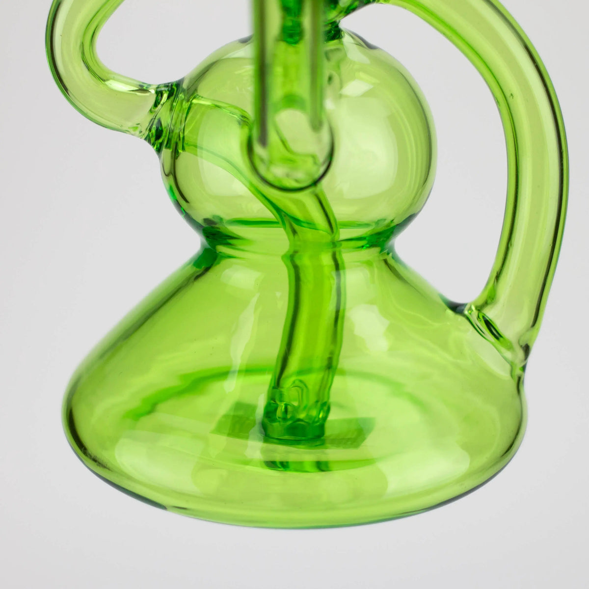 Base View of the Preemo - 11 inch 3-Arm Implosion Marble Recycler Dab Rig