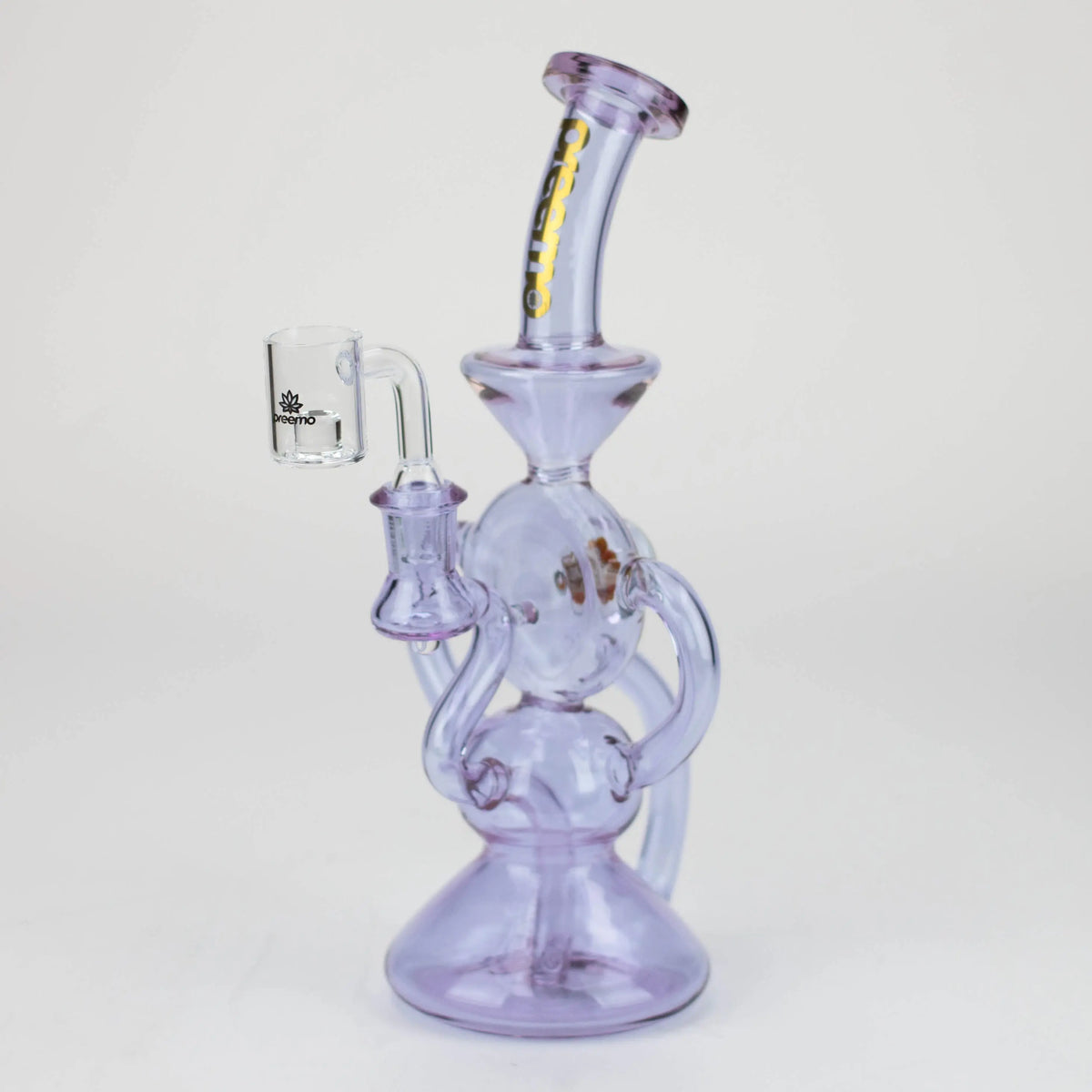 Preemo - 11 inch 3-Arm Implosion Marble Recycler Dab Rig in Purple