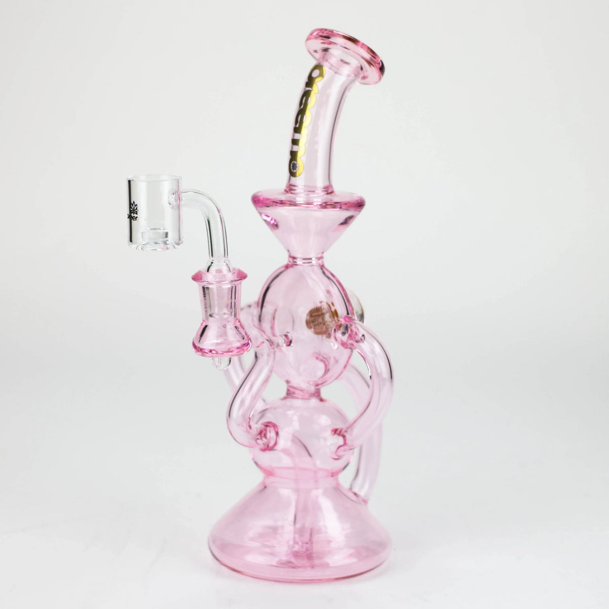 Preemo - 11 inch 3-Arm Implosion Marble Recycler Dab Rig in Pink