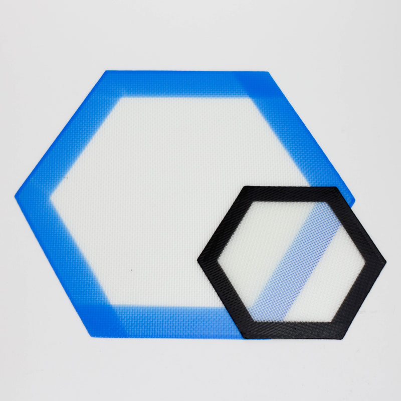 Non-Stick Hexagon Silicone Dab Mats Blue Canada