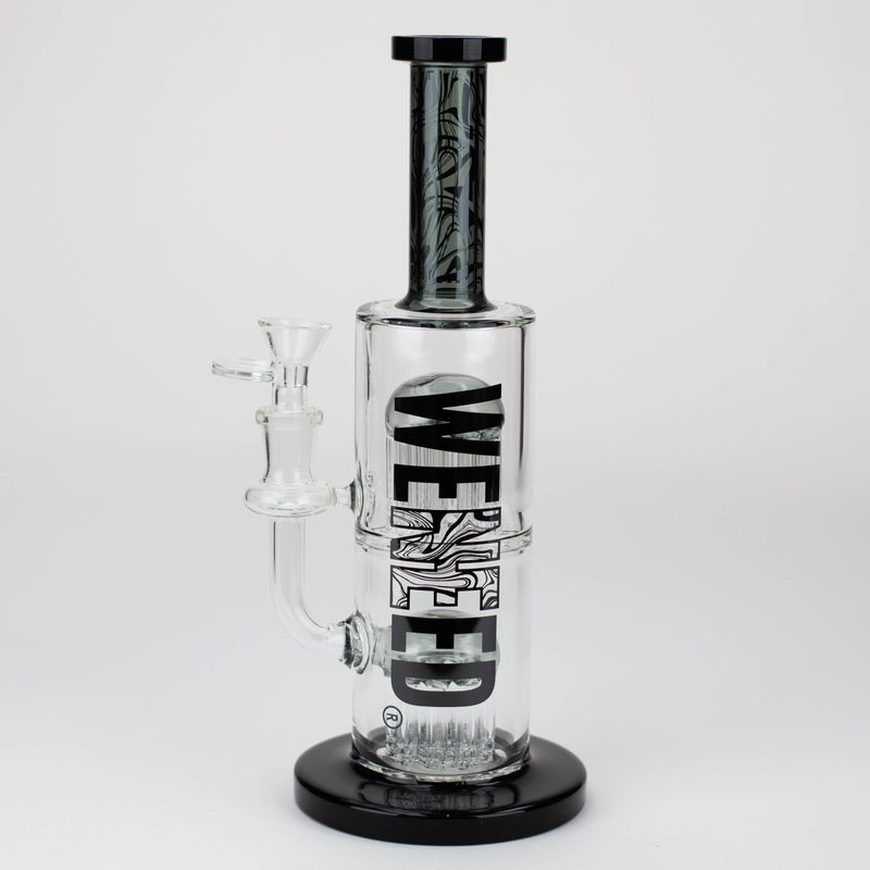 WENEED®-10.5" Dark Matter Glass Perc Bong Full Shot