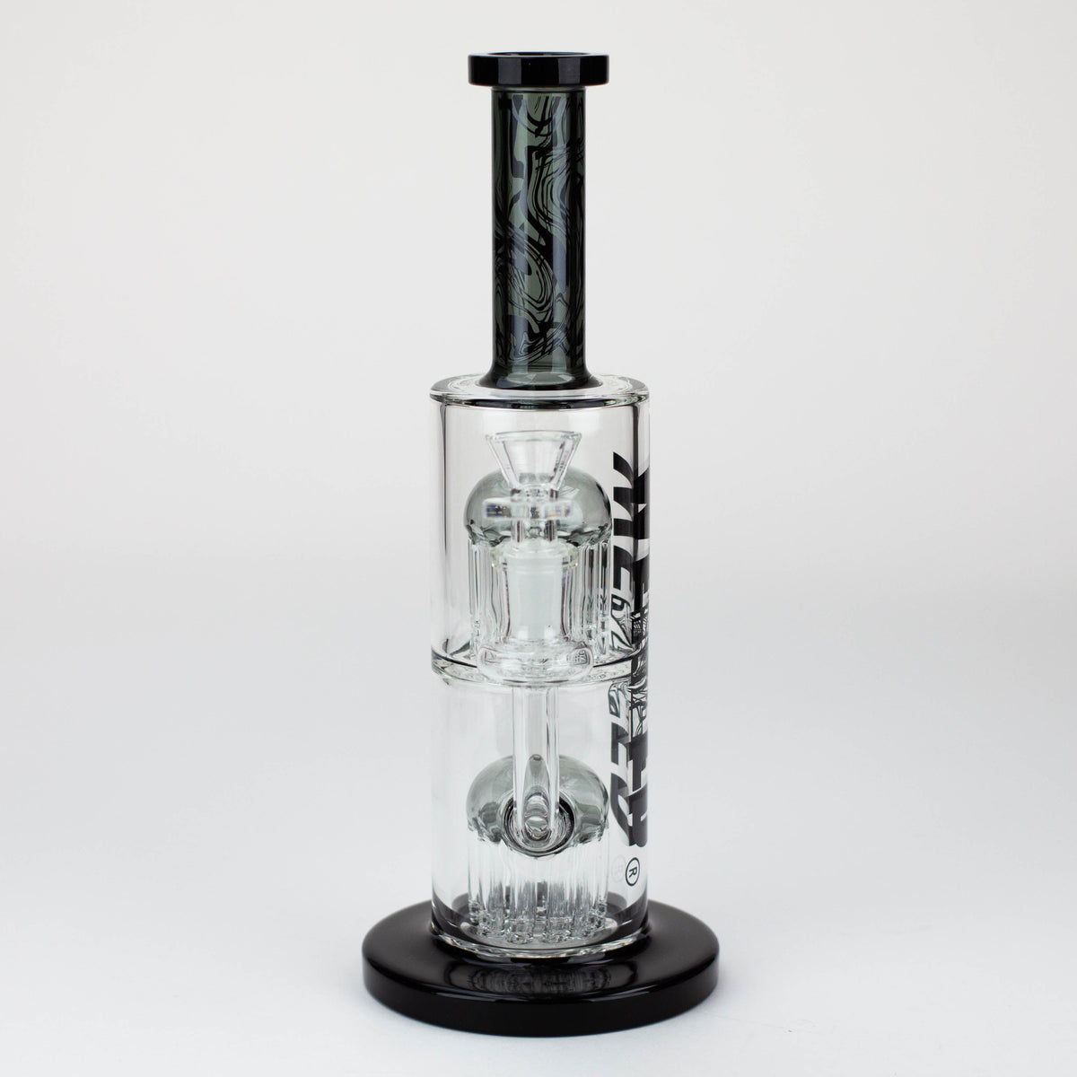 WENEED®-10.5" Dark Matter Glass Percolator Bong Front View