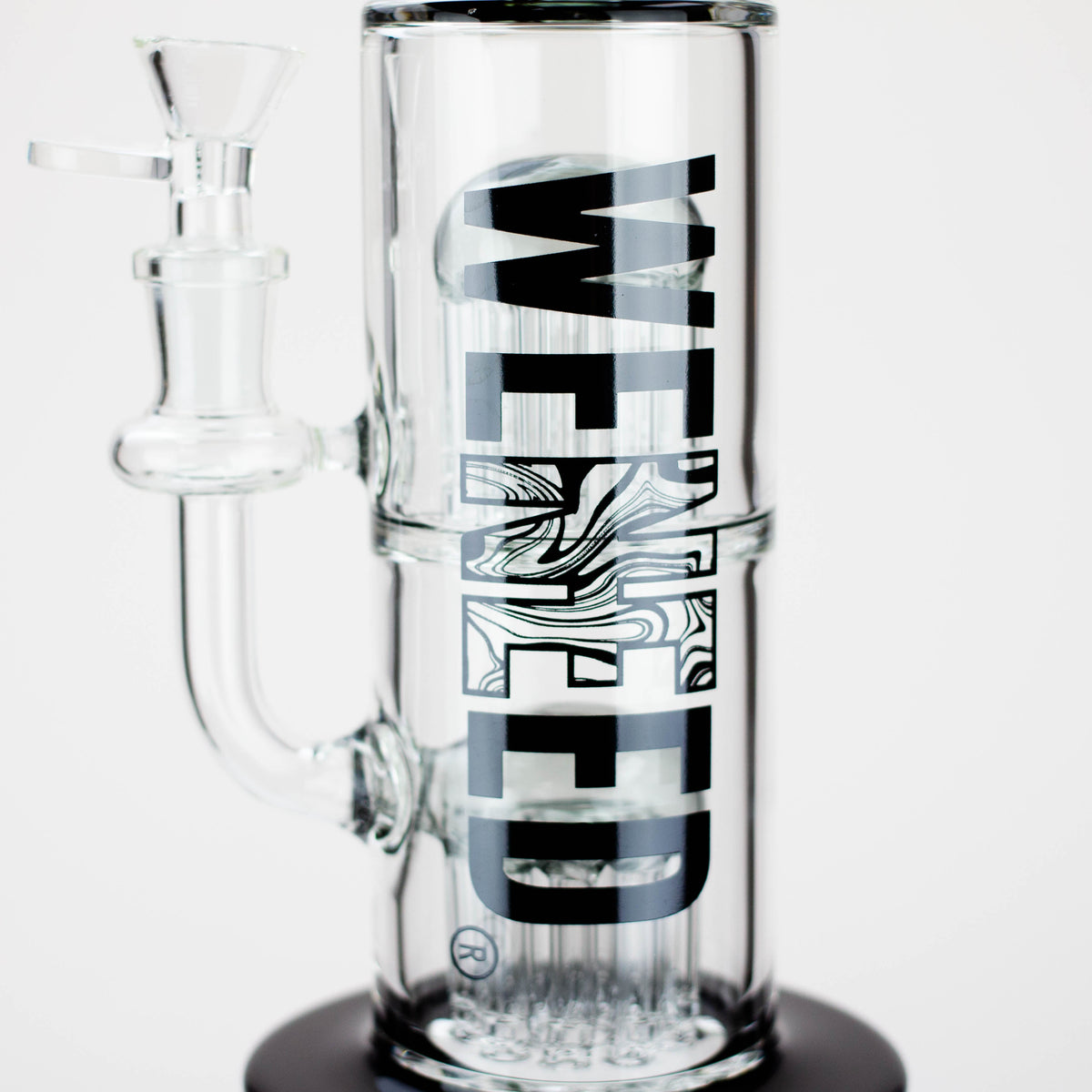 WENEED®-10.5" Dark Matter Glass Perc Bong Close Up View