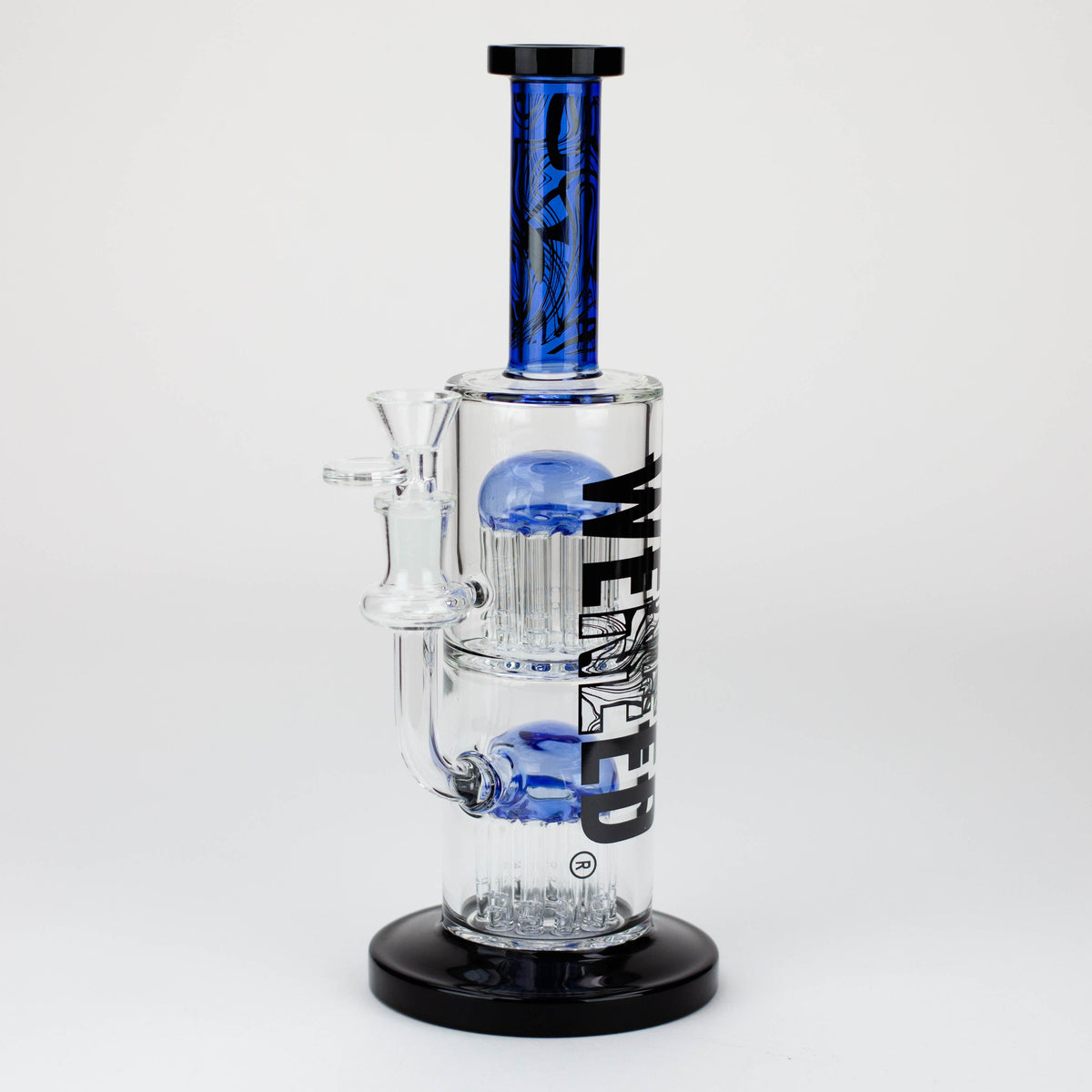 WENEED®-10.5" Dark Matter Glass Perc Bong Side View