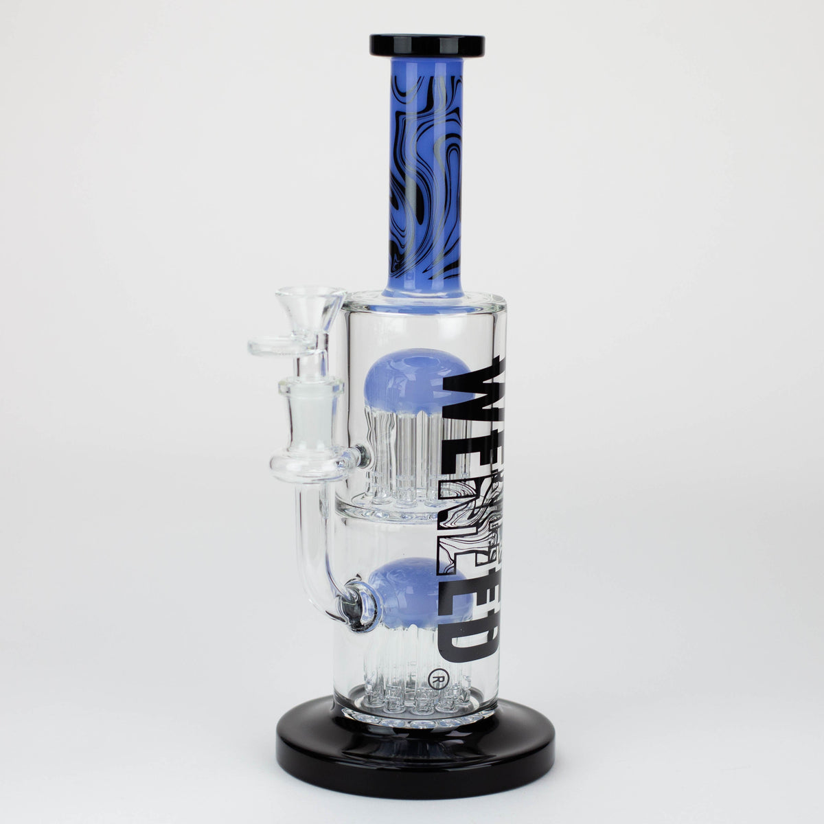 WENEED®-10.5" Dark Matter Blue Glass Perc Bong