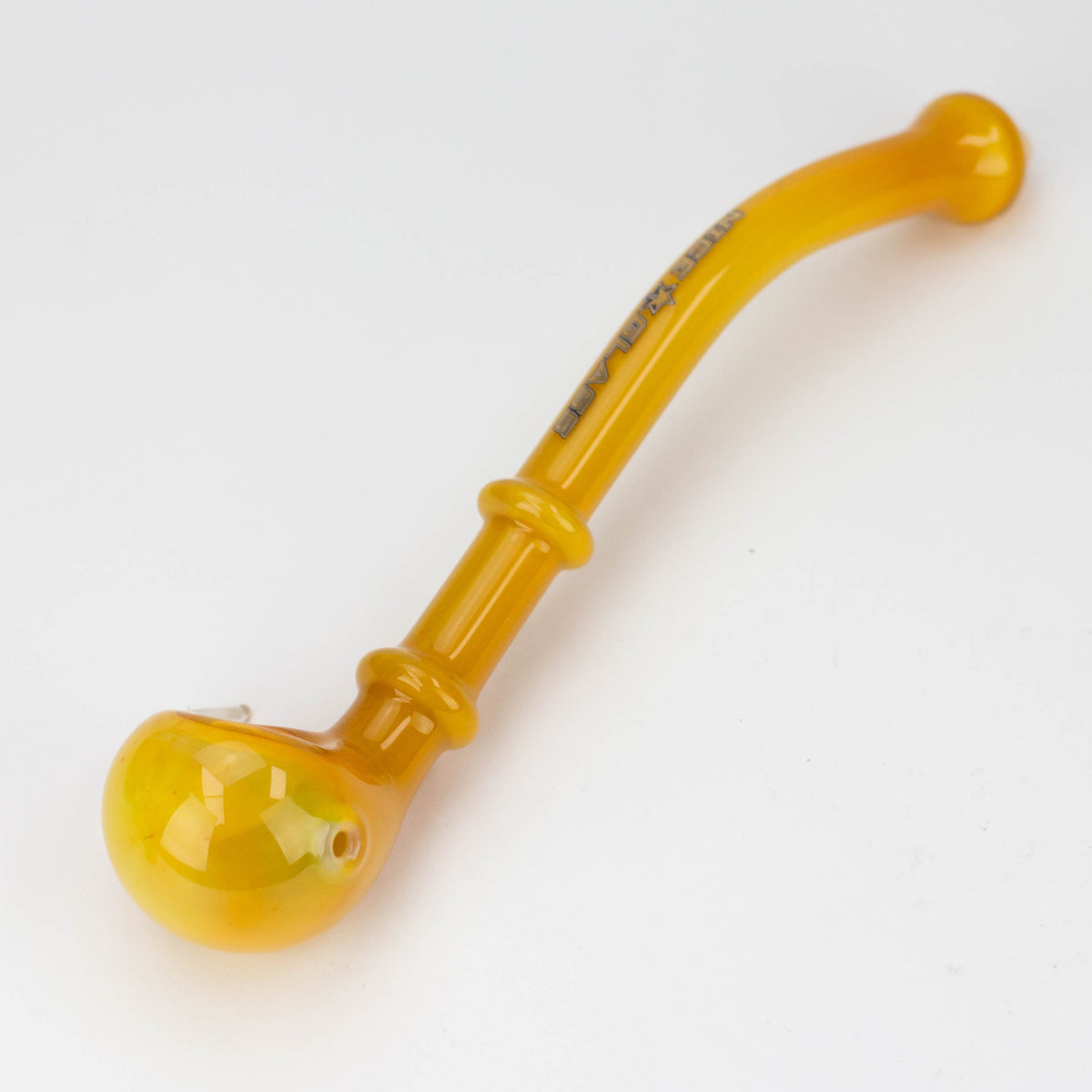 Nice Glass | 10 Inch Elongated Glass Pipe in yellow