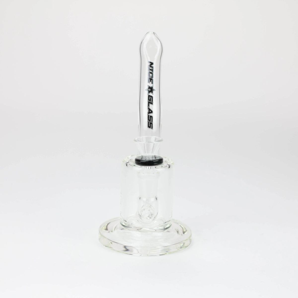 Front View of the Nice Glass 8 inch Diffuser Bubbler Bong