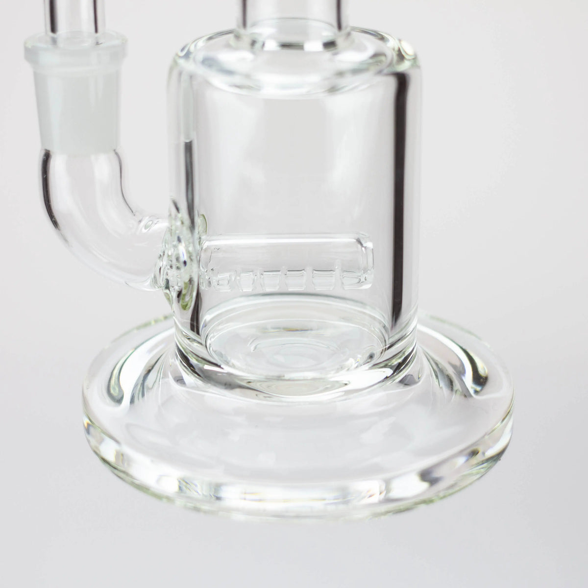 Thick Base View of the Nice Glass 8 inch Inline Diffuser Bubbler Bong