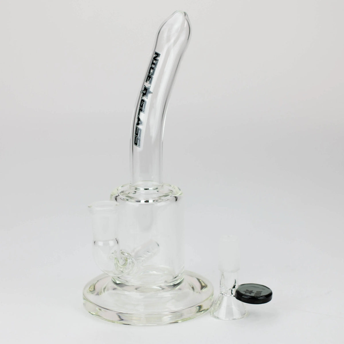 Nice Glass 8 inch Inline Diffuser Small Bubbler Bong