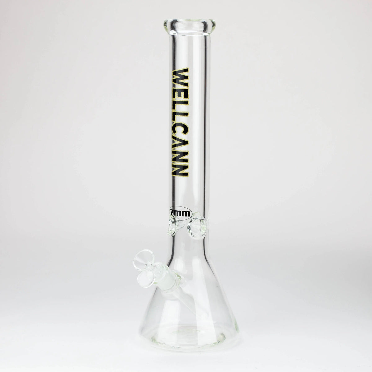 WellCann 16 inch Classic Black Glass Beaker Bong