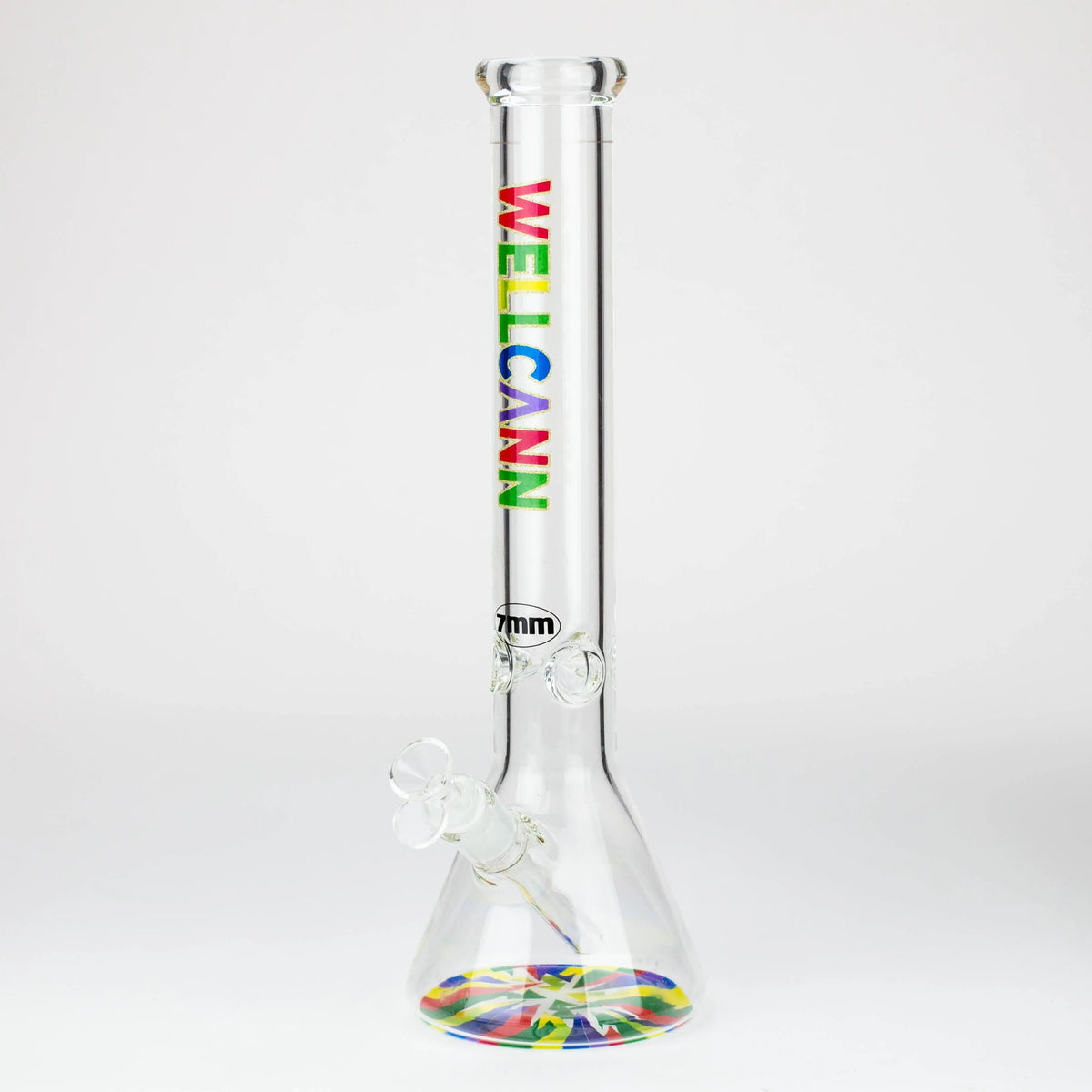 WellCann 16 inch Classic Rainbow Glass Beaker Bong