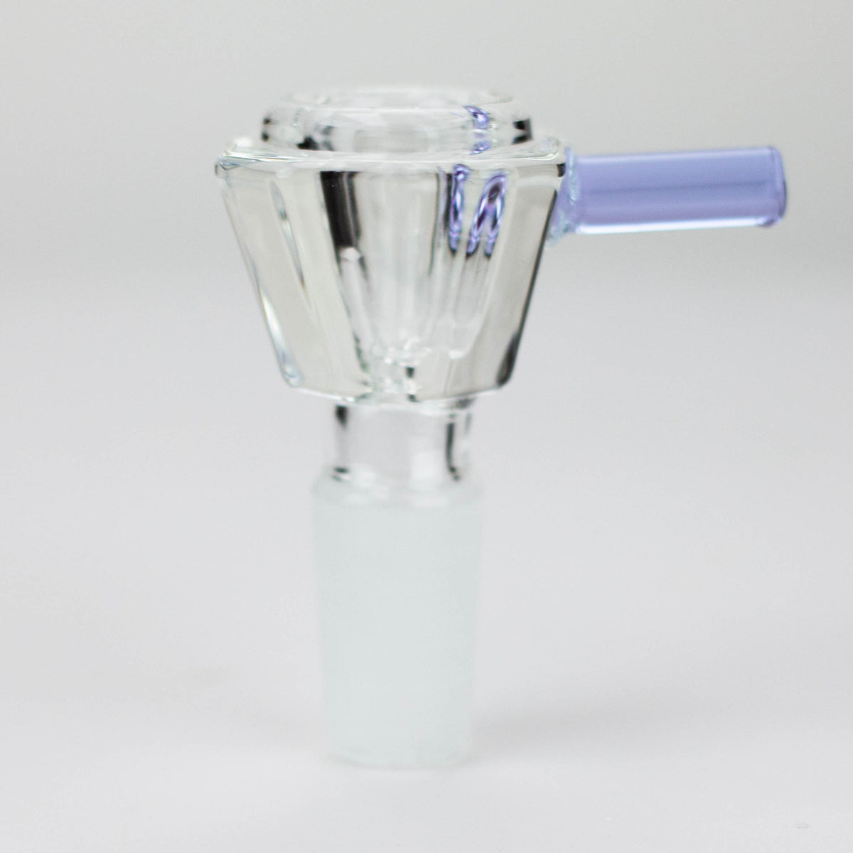 Purple Octagon Bowl Piece For Bong with Bar Handle