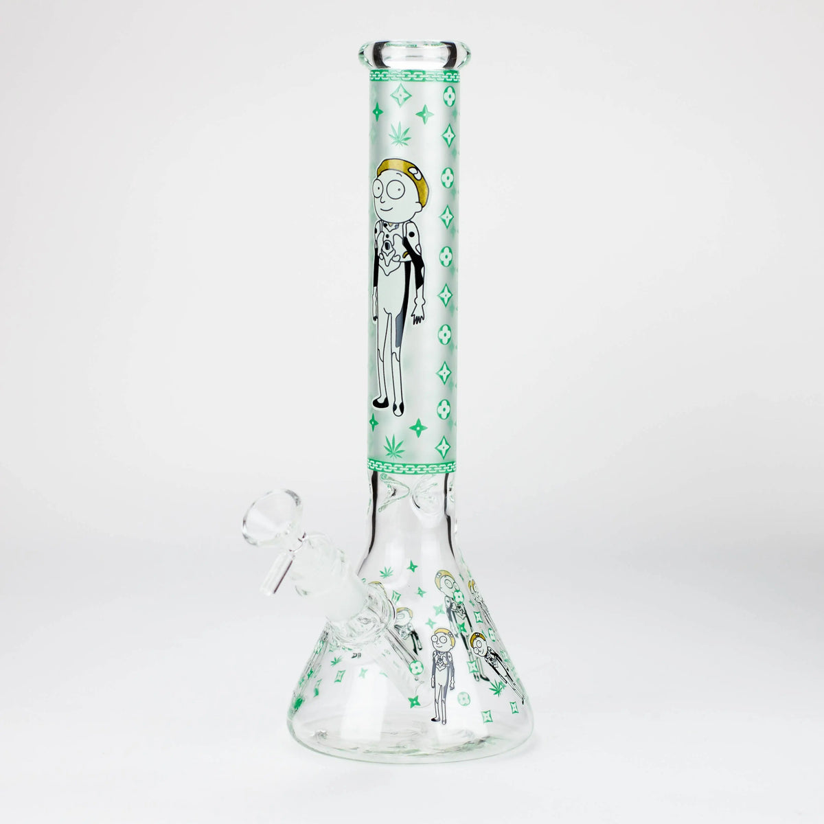 12" Rick And Morty Glass Beaker Bong - Suited Morty 