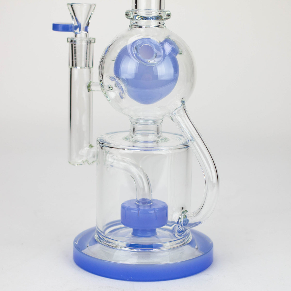 Body View of the Preemo - 10.5 inch Drum to Swiss Recycler Bong in Blue