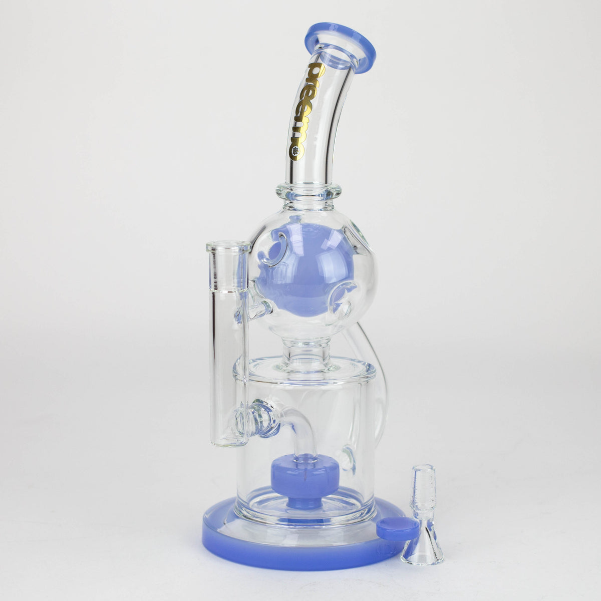 Preemo - 10.5 inch Drum to Swiss Blue Recycler Bong