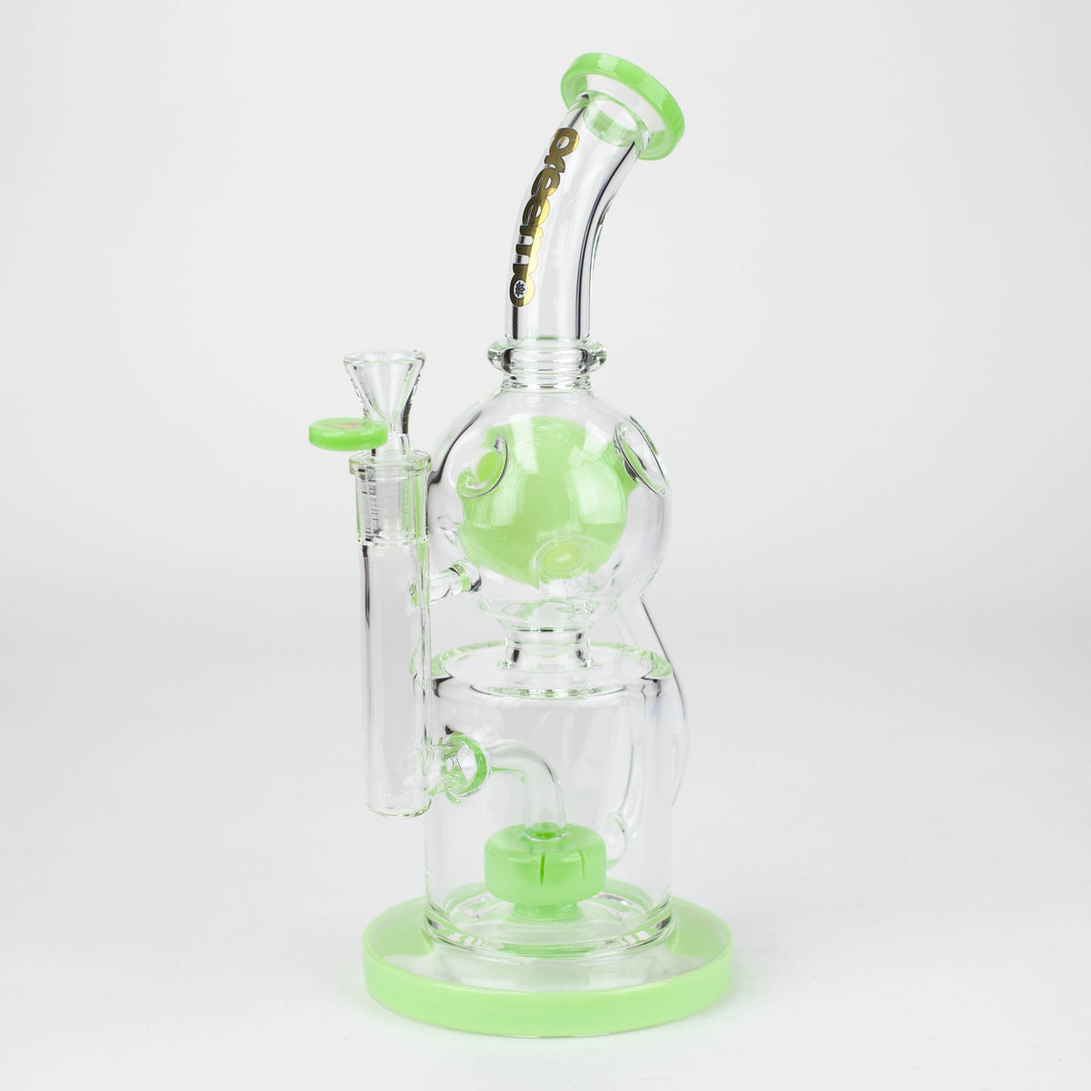 Preemo - 10.5 inch Drum to Swiss Green Recycler Bong