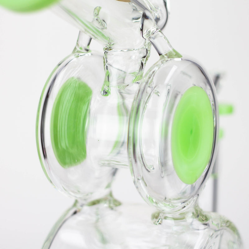 Body View of the Preemo 10 inch Double Drum Bubbler Bong with Percolator