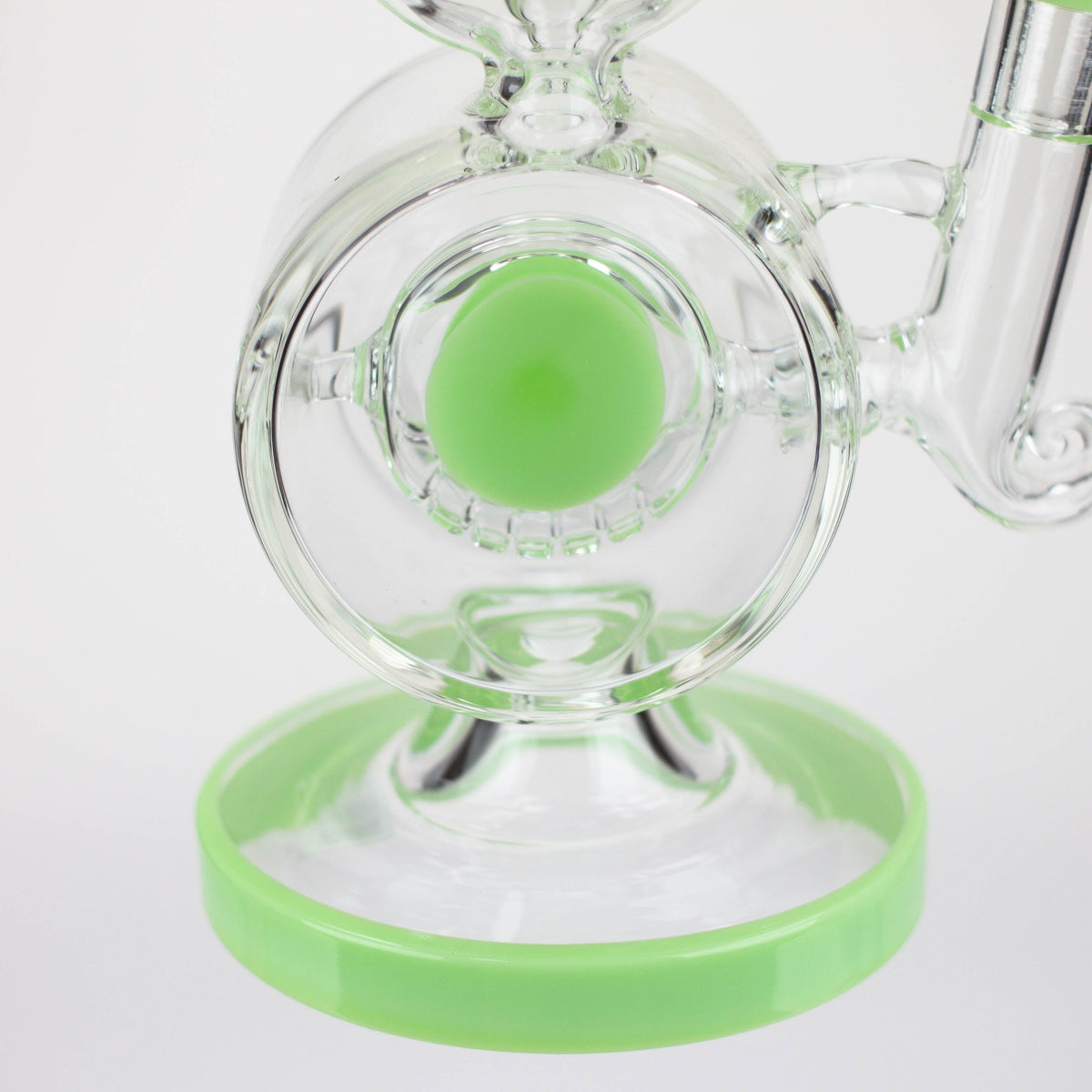 Base View of the Preemo 10 inch Double Drum Perc Bubbler Bong