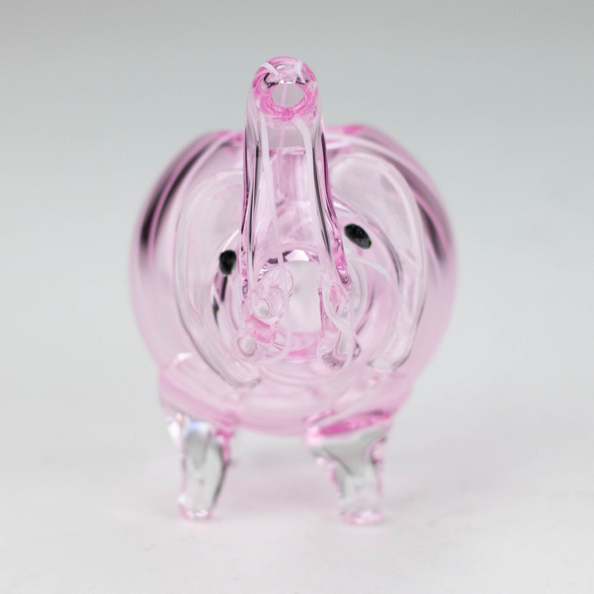 5" Cute Standing Elephant Glass Pipe Front Shot