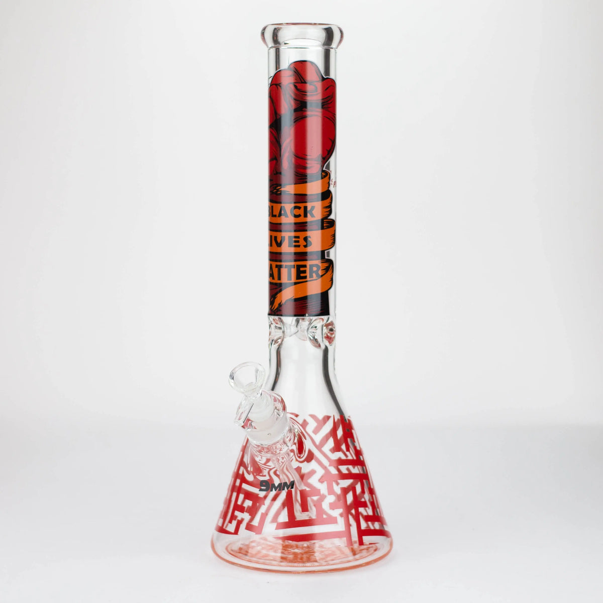 15.5"  9 mm Graphic glass water bong [GB-T-2117]_11