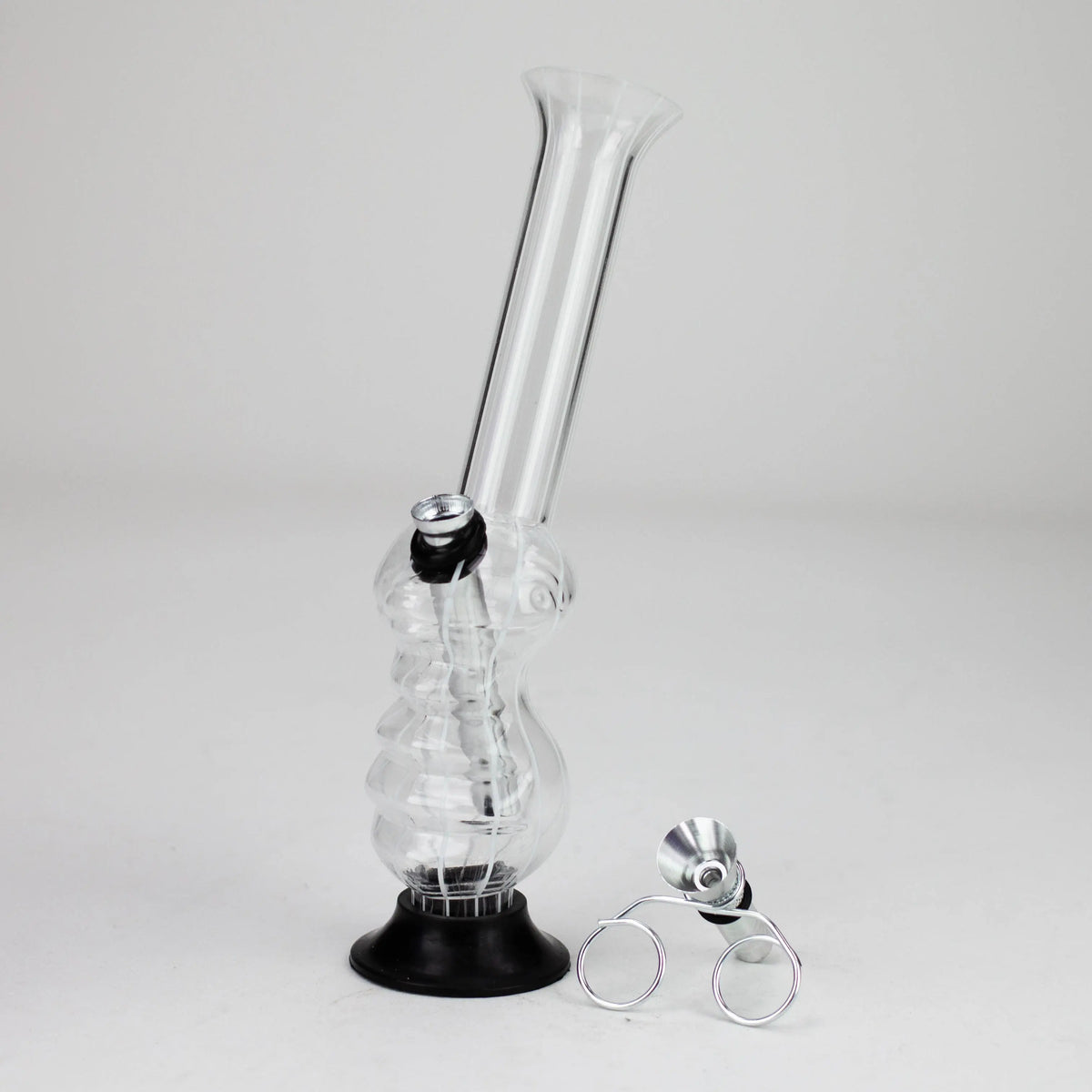 8" stripe acrylic water pipe [SV10]_6