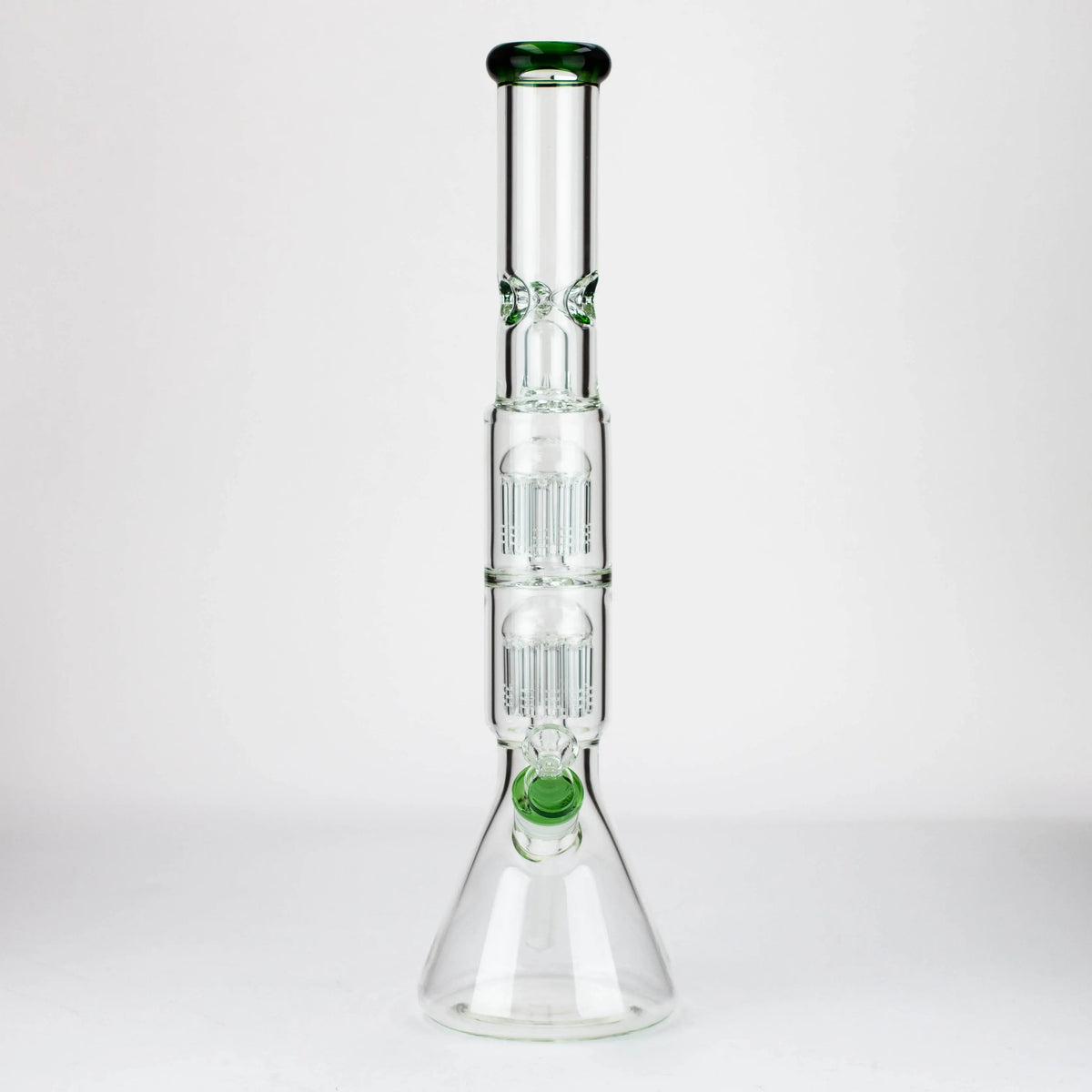 19" Dual 8 Arm Percolator Bong in Light Green