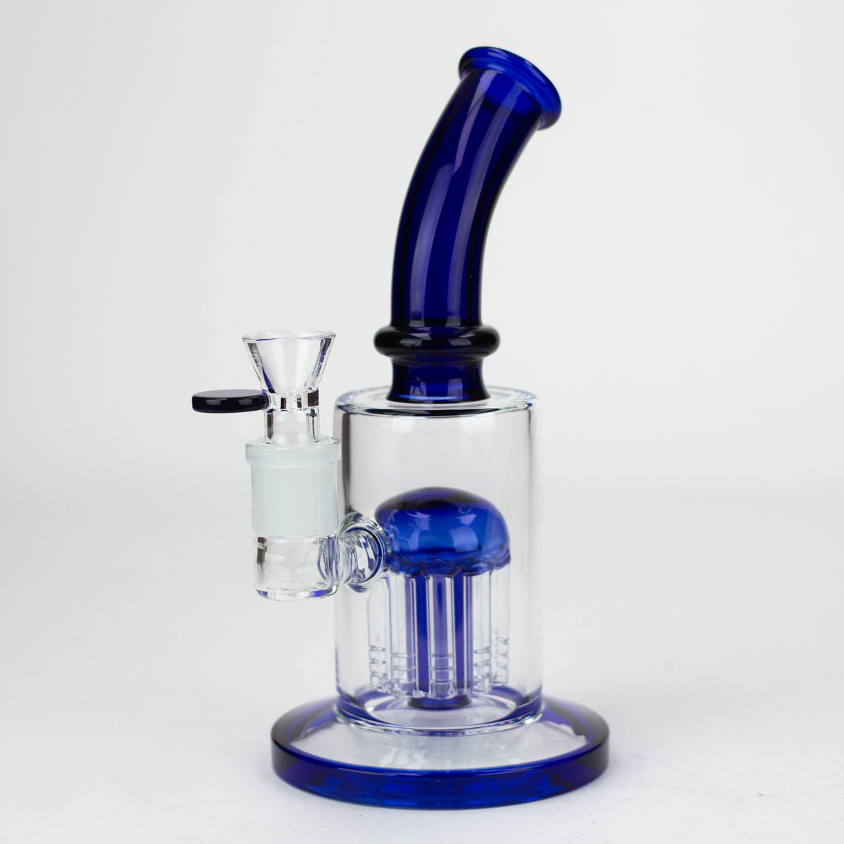 10" Glass Bubbler Bong with 10-Arm Percolator - Blue - Canada