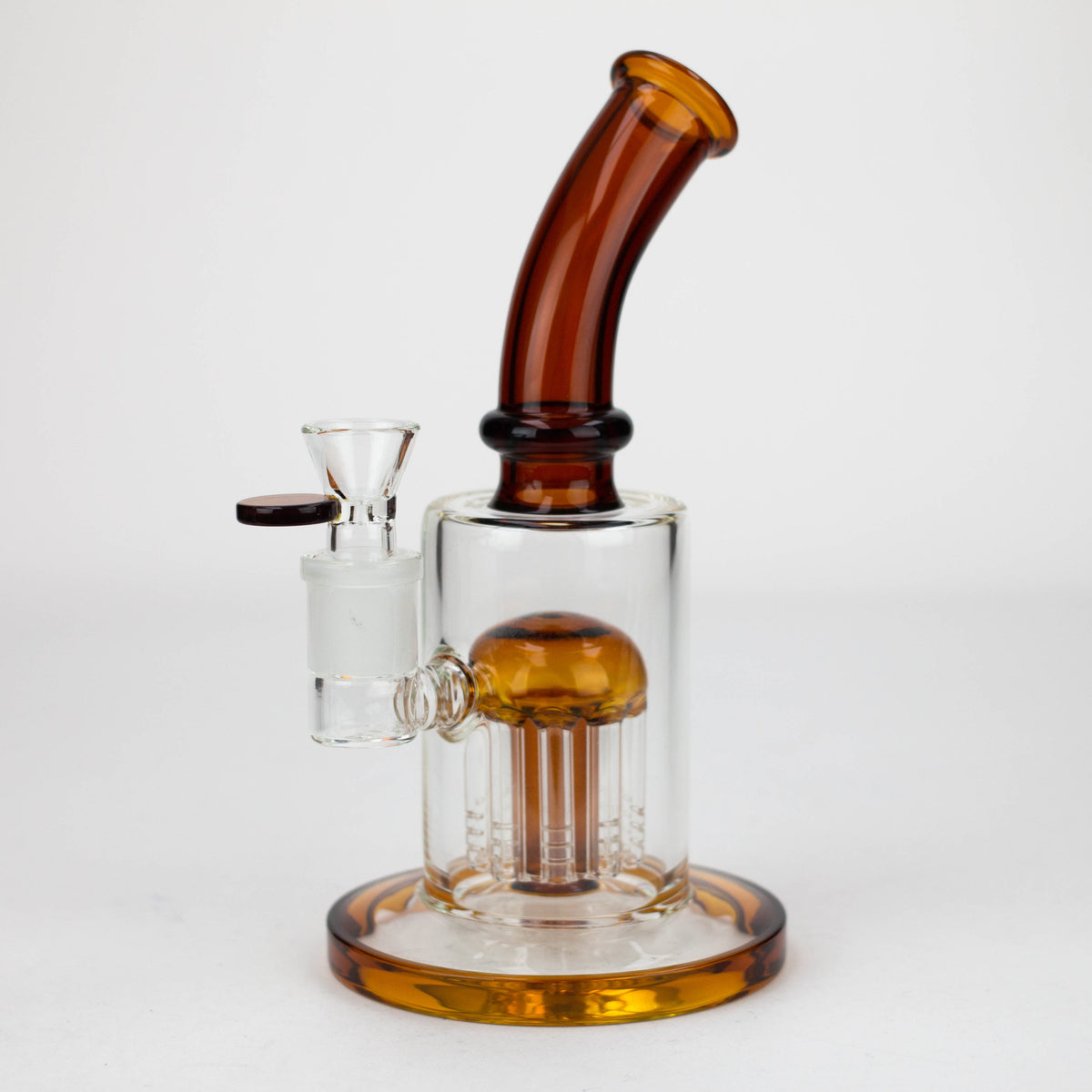 10" Glass Bubbler Bong with 10-Arm Percolator - Amber - Canada