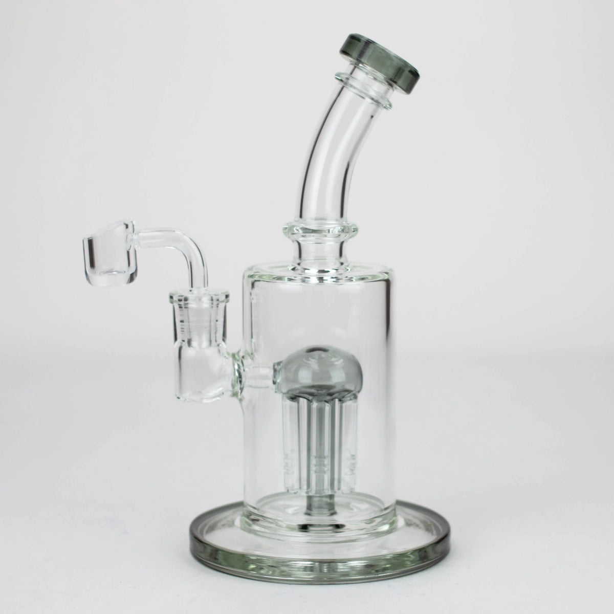 9" Dab Rig For Concentrates with 6-Arm Perc & Quartz Banger 