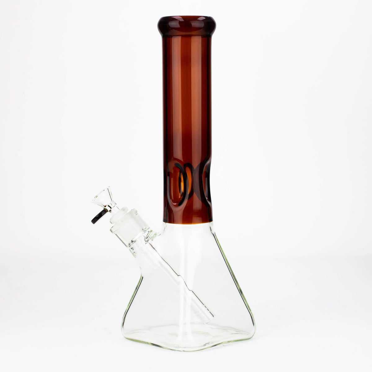 Pyramid Base 13" Blue Scientific Beaker Bong Side View