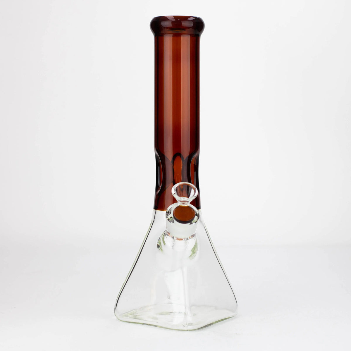 Pyramid Base 13" Blue Scientific Beaker Bong Front View